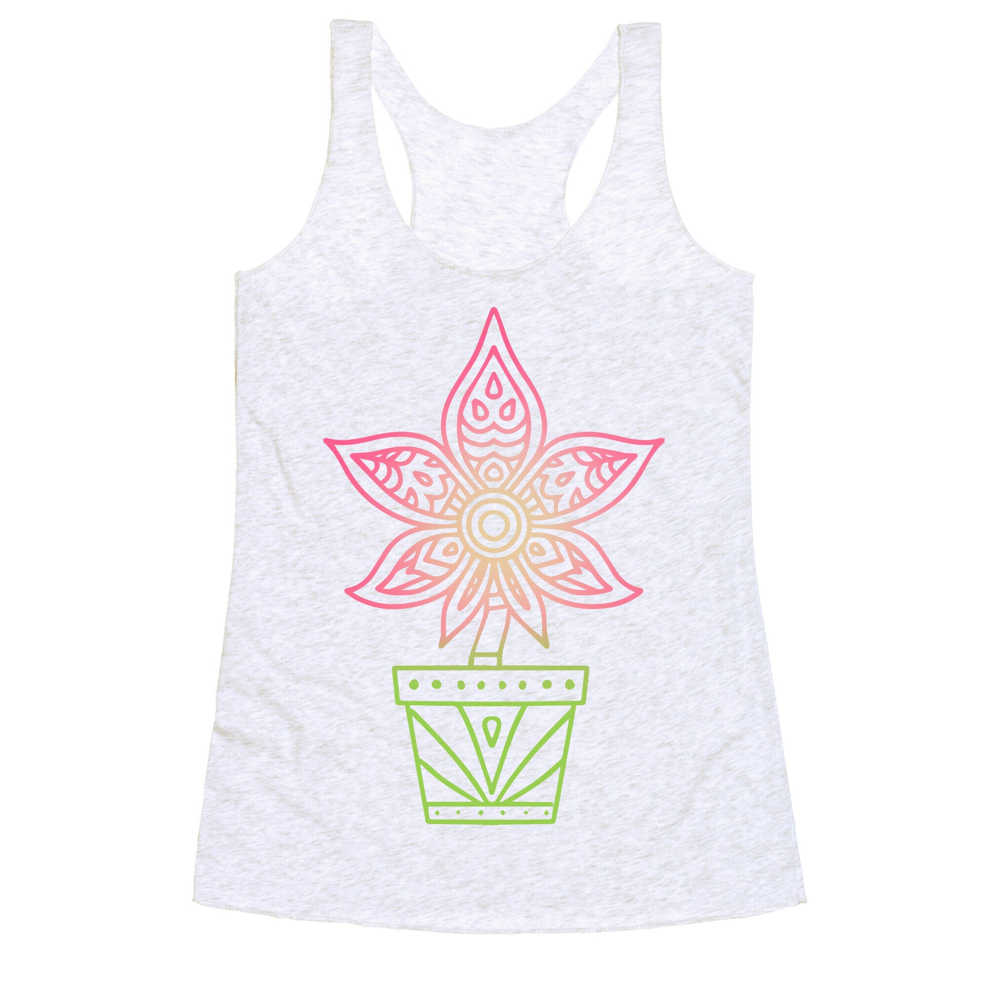 Mandala Weed Flower Racerback Tank
